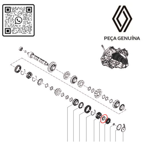 322045372R  ARRUELA TRAVA DO CAMBIO RENAULT  KWID 1.0 12V...  RN 45372R -3-